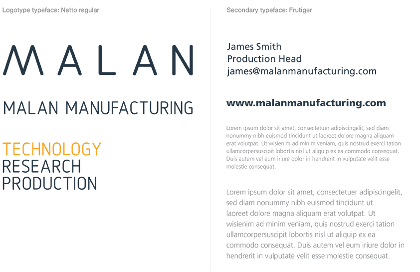 Malan brand identity