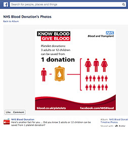 NHS blood donation campaign