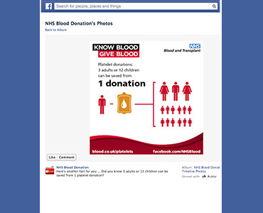 NHS blood donation campaign ->